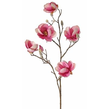 Magnolia artificial KOSTAS, rosa-fucsia, 80cm, Ø5-8cm