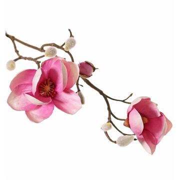 Magnolia artificial KOSTAS, rosa-fucsia, 55cm, Ø5-8cm