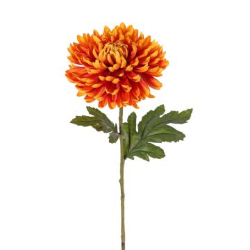 Crisantemo artificial DELPHINA, naranja-amarillo, 65cm, Ø14cm