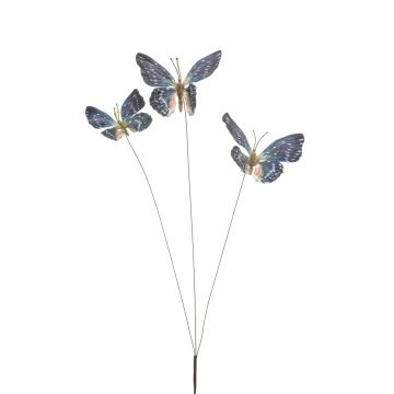 Estaca de mariposas decorativas TARANEH, vara, azul-rosa, 60cm