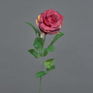 Rosa artificial PEZOS, burdeos, 60cm, Ø10cm