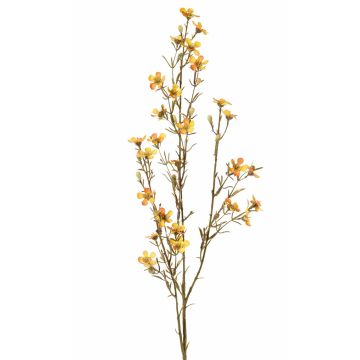 Flor de cera artificial NIANG, amarillo-naranja, 80cm, Ø2-3cm