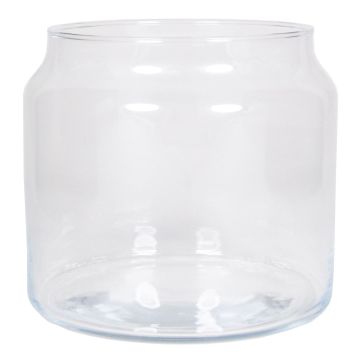 Jarrón de cristal para velas MARIETTE, transparente, 17cm, Ø19,1cm