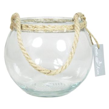 Florero esfera de cristal DAVY con agarradera, transparente, 12cm, Ø15cm Florero esfera de cristal DAVY con agarradera, transparente, 12cm, Ø15cm
