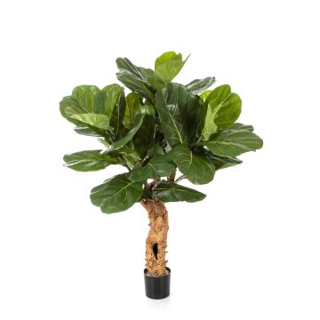 Ficus Lyrata artificial HADAR, tronco natural, verde, 110cm