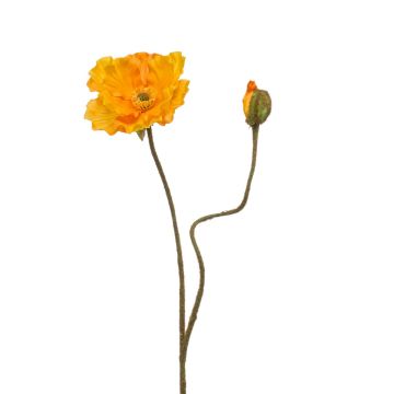 Amapola artificial HASNA, amarilla, 75cm