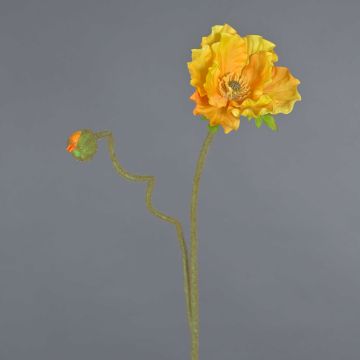 Amapola artificial HASNA, amarilla, 75cm