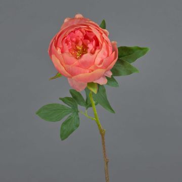 Peonía artificial BARBRO, coral, 65cm