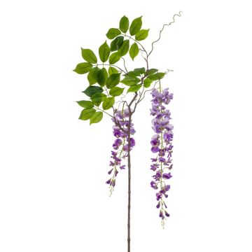 Rama de glicina artificial NISSRINE con flores, púrpura, 145cm
