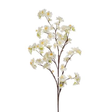 Rama de cerezo artificial florida GIMA con flores, amarillo-crema, 120cm
