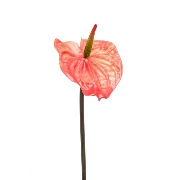 Flor de Anthurium de plástico YUSEI, naranja, 65cm