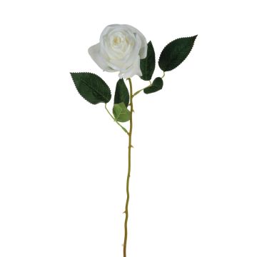 Rosa textil SEENSA, blanca, 55cm Ø7cm