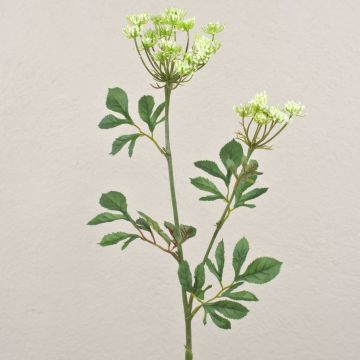 Milenrama de plástico GOURAV, blanco-crema, 75cm