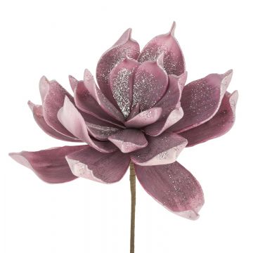 Aloe vera artificial LIERA con purpurina, rosa antiguo, 30cm