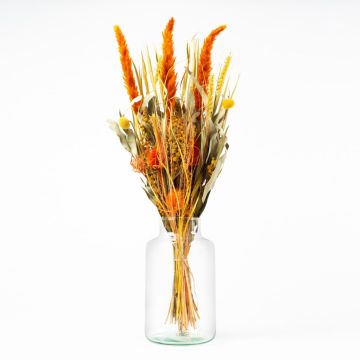 Ramo de flores secas ELEANOR con panículas, naranja-amarillo, 65cm, Ø14cm