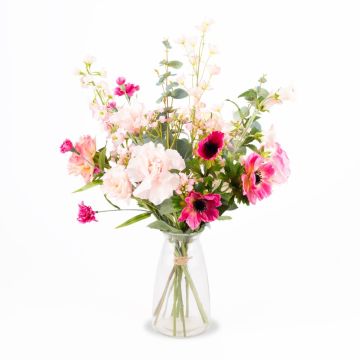 Ramo artificial de flores de invierno ROSALINE, rosa-fucsia, 60 cm, Ø 45 cm Ramo artificial de flores de invierno ROSALINE, rosa-fucsia, 60 cm, Ø 45 cm