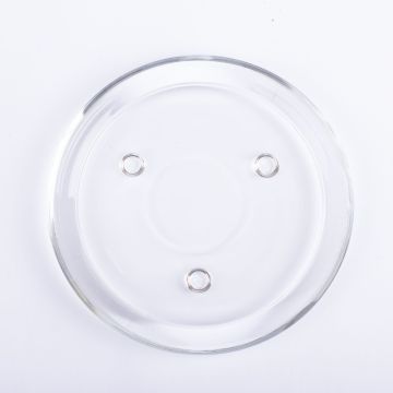 Plato para velas redondo de cristal VINCENTIA, transparente, Ø14cm