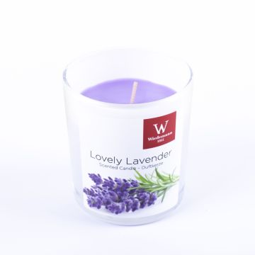 Vela de cera perfumada ASTRID en vaso, Lovely Lavender, violeta, 7,9cm, Ø7,1cm, 28h