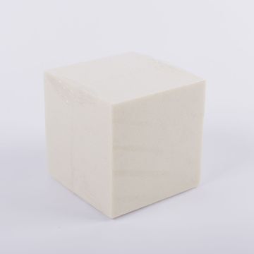 Cubo de espuma GABRIO para flores artificiales, crema, 12x12x12cm