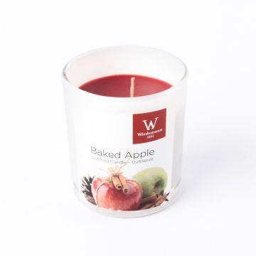 Vela de cera perfumada ASTRID en vaso, Baked Apple, rojo oscuro, 7,9cm, Ø7,1cm, 28h