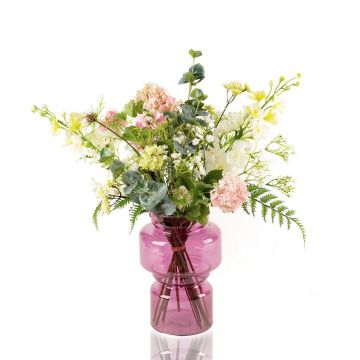 Ramo artificial de verano KEONA, rosa-blanco, 60cm, Ø40cm