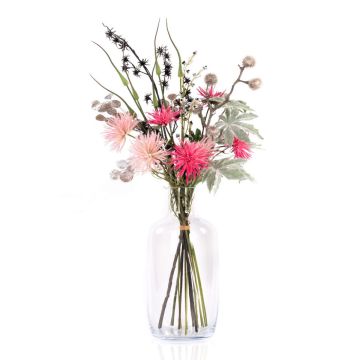 Ramo de flores artificiales KAAMI, crisantemos, rosa-plata, 90cm, Ø45cm Ramo de flores artificiales KAAMI, crisantemos, rosa-plata, 90cm, Ø45cm