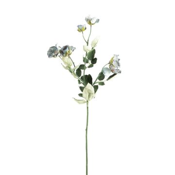 Rama artificial de rosa silvestre FOSETTA, colección Eco, gris-azul claro, 70 cm, Ø 3-5 cm
