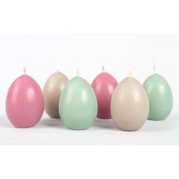Velas de Pascua LEONITA, 6 unidades, rosa viejo-gris-menta, 6 cm, 4,5 cm, 7 h - Fabricadas en Alemania Velas de Pascua LEONITA, 6 unidades, rosa viejo-gris-menta, 6 cm, 4,5 cm, 7 h - Fabricadas en Alemania