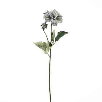 Rama de flores artificiales Dalia GINGER, Eco Collection, gris azulado, 60 cm, Ø 10 cm