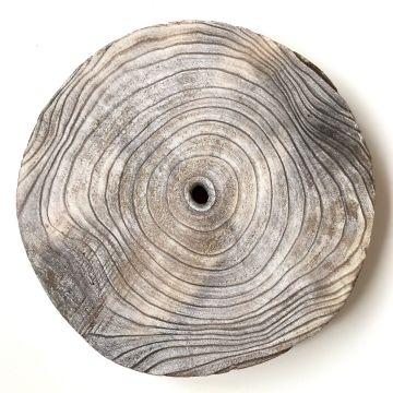 Rodaja de madera de paulownia JESSALYN, gris, Ø25-27cm