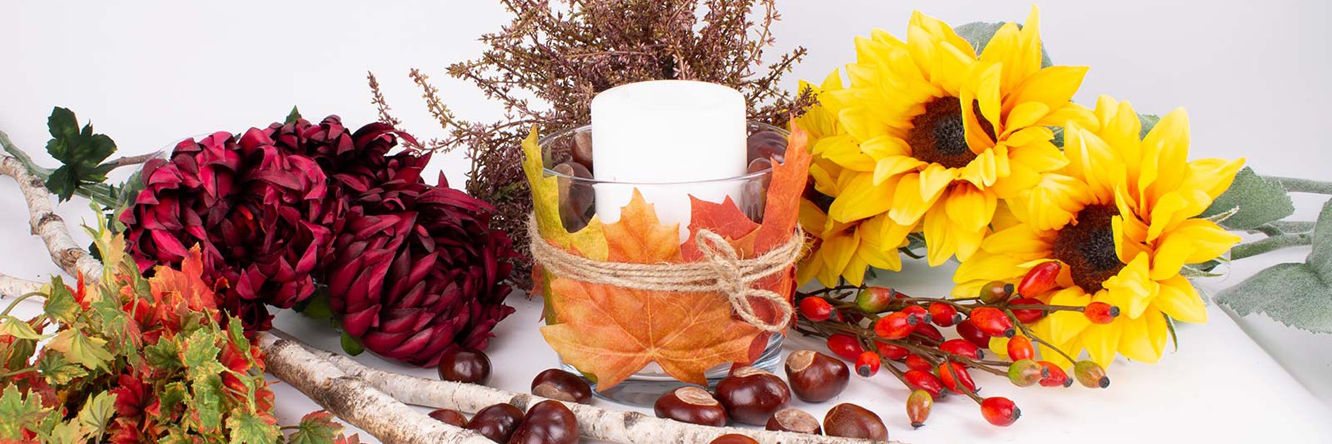 Decoración de mesa otoñal
