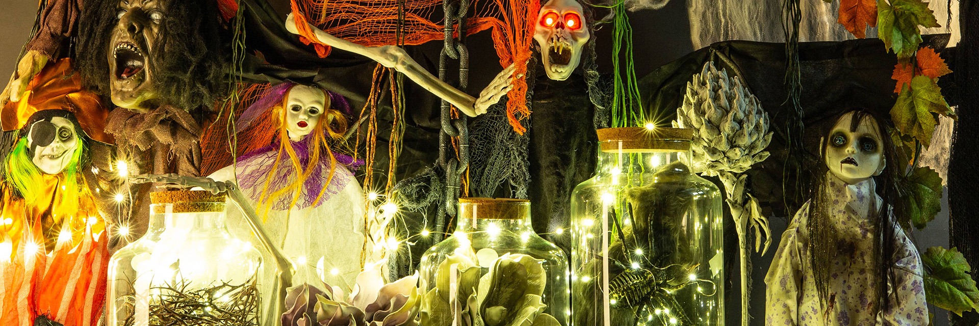 Diversión espeluznante con decoración de terror