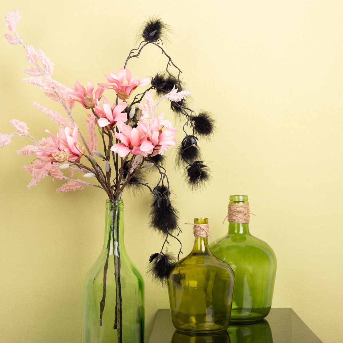 Decoración de mesa primaveral